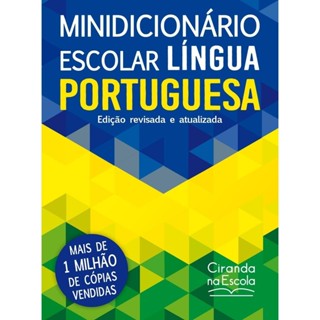 Minidicionário escolar Língua Portuguesa (papel off-set), Multicores em Oferta na Shopee