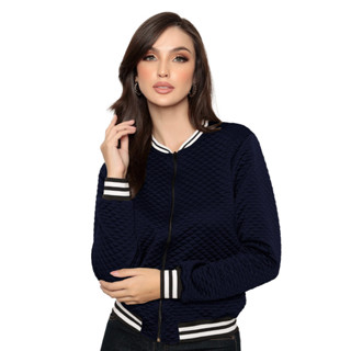 Casaco Jaqueta Bomber Casaquinho Feminino Metalasse Ziper