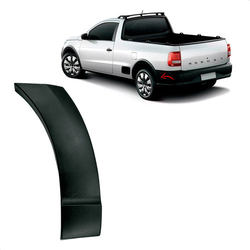 Moldura Para-choque Traseiro Lado Esquerdo Saveiro 2017/2024 em Oferta na Shopee