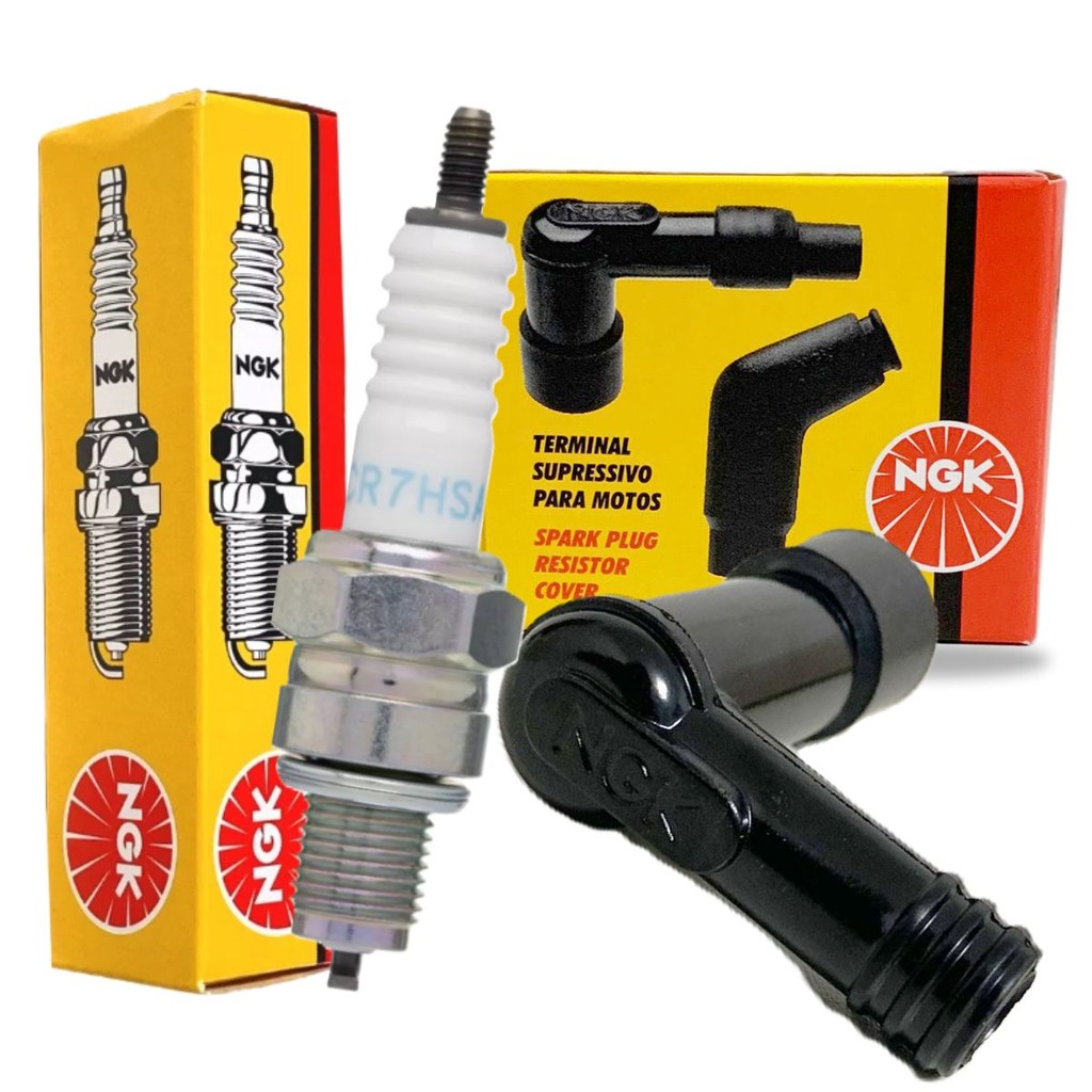 Vela e Cachimbo Factor 125 Ybr 2008-2015 / Ybr 125 Factor 2000-2007 Ngk em Oferta na Shopee