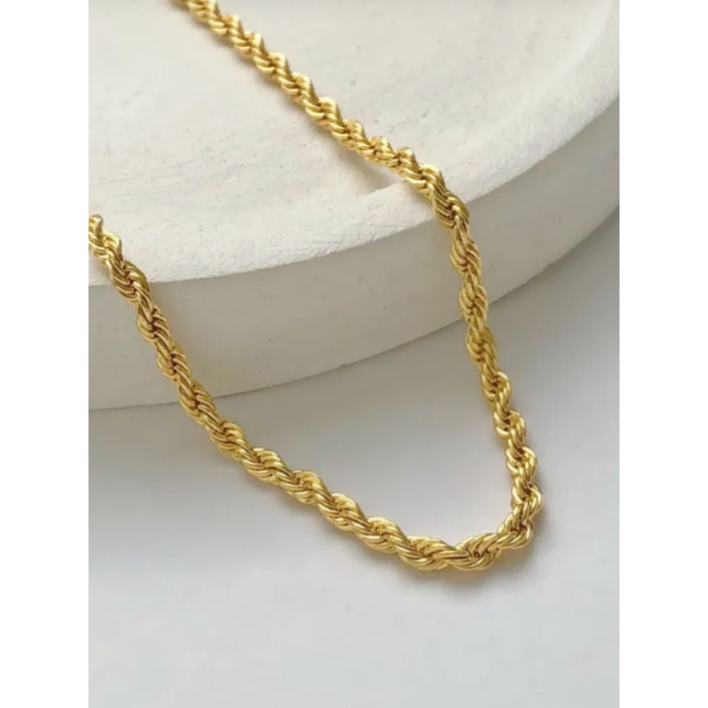 Colar Feminino Cordão Baiano Banhado Dourado Antialérgico Aço inox rn001