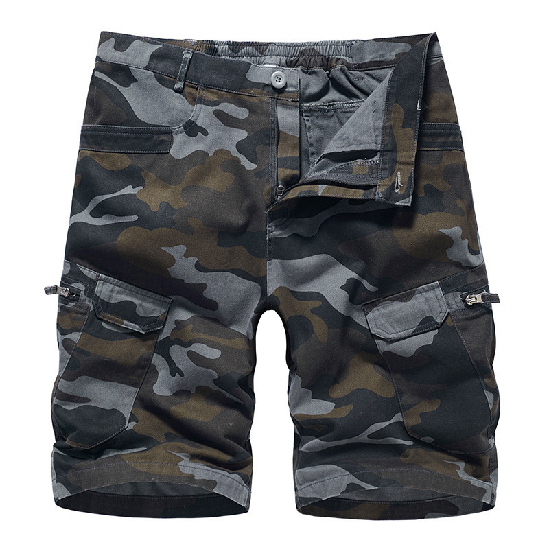 Plus Size 30-42 Shorts Cargo Masculinos Moda Casual Verão Multi Bolso Exército Militar Ao Ar Livre Comprimento Da Pantur