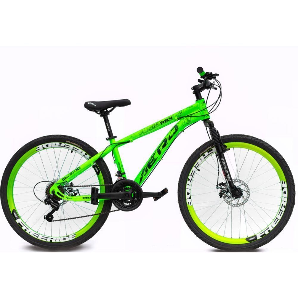 Bicicleta Aero Rbx Aro 26 Quadro Alumínio Freio A Disco Verde Neon - Preto