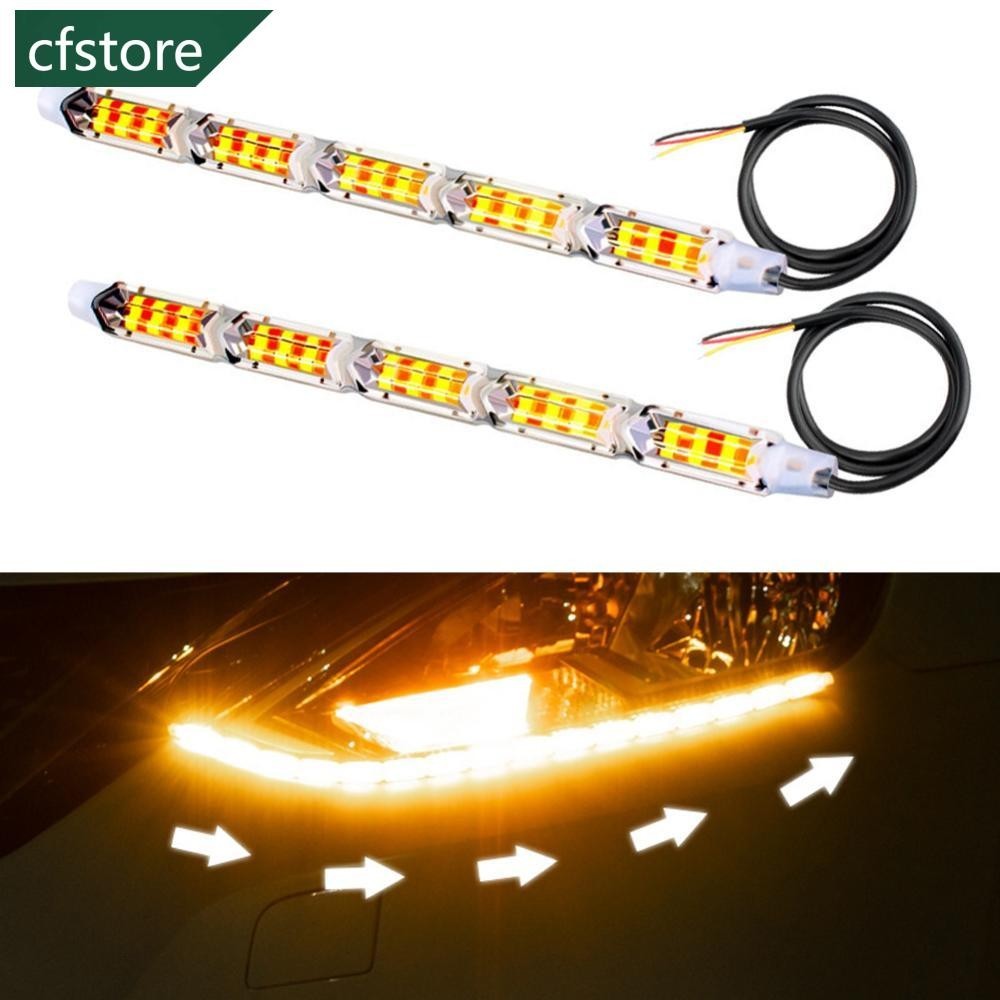 CFSTORE 1Pc Carro DRL Fita De Luz Diurna Flexível À Prova D'água D'água Sinal De Giro Branco /