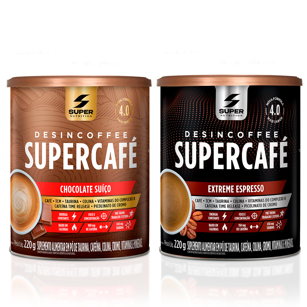 Kit Desincoffee Supercafé Chocolate Suíço + Extreme Espresso