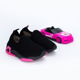 Tênis Infantil Kidy Play Calce Fácil Preto com Brinquedo em Oferta na Shopee