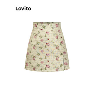 Lovito Saias Românticas Com Flores Florais Para Mulheres L77ED477