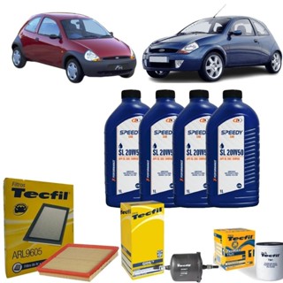 Kit Troca De Oleo E Filtros Ford Ka 1.0 Fiesta 1.0 20w50 Mineral API SL revisão original em Oferta na Shopee