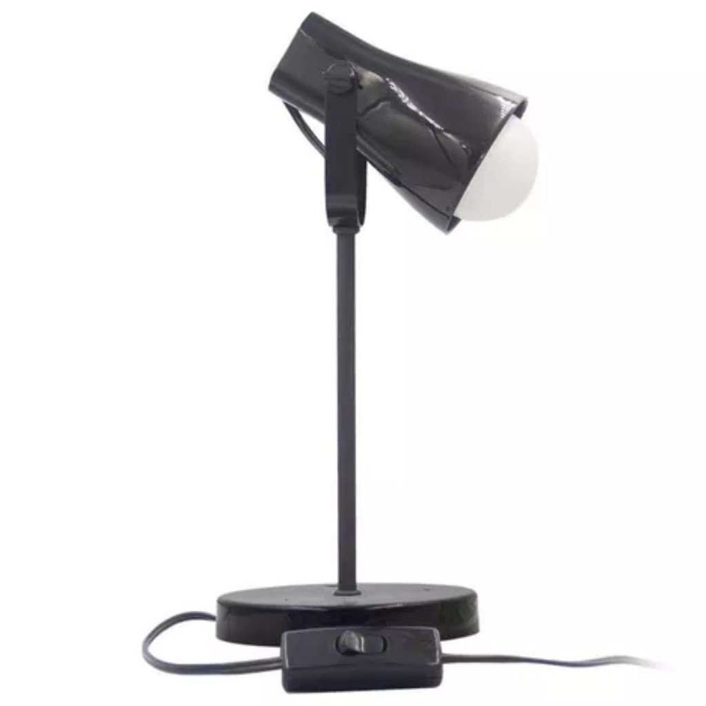 Luminária De Mesa Abajur Articulável Usa Lâmpada Bulbo Led Envio Imediato