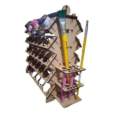 Suporte Organizador P/ Tinta De Tecido/pva Corfix/Decorfix 60ml  E Pinceis - SPT26