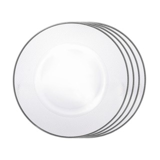 4 Sousplat Wolff Thin Edge de Cristal Prata
