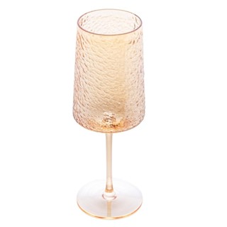 Taça de Vinho Lyor Petra de Cristal Martelado Âmbar 500ml