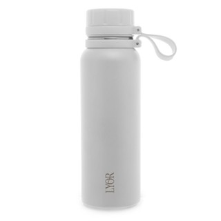 Garrafa Térmica Lyor de Aço Inox Explorer Branca