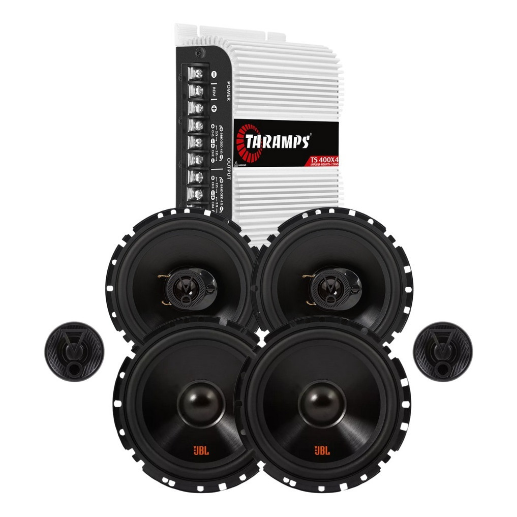 Módulo Taramps TS400x4 Fio + Kit 2 Vias 6  JBL FLEX4 62VFX55 110W + Par 6TRFX55 110W em Oferta na Shopee