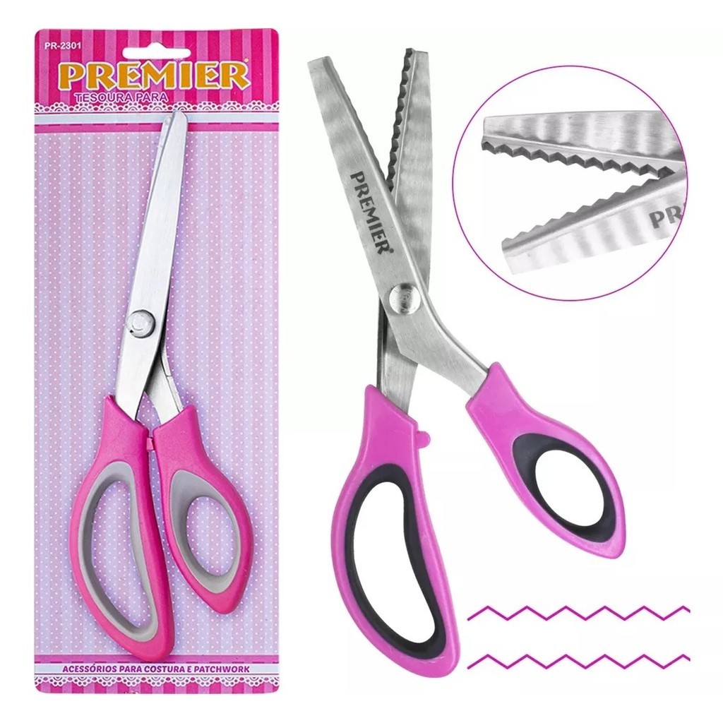 Tesoura para Picotar de Metal com Cabo Plástico 24cm Premier