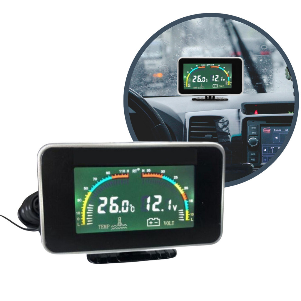 Marcador De Temperatura Automotivo Universal+voltímetro