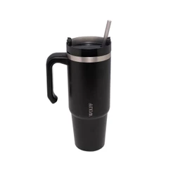Copo Térmico Preto Caneca Térmica Wolff SlimTerm Dupla Parede Preta 890ml