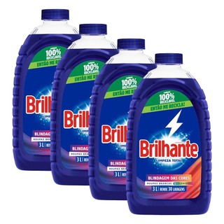 Kit 4 Sabão Líquido Brilhante Limpeza Total 3l em Oferta na Shopee