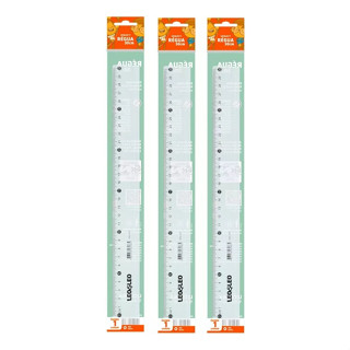 Régua 30cm Plástica Transparente 3 - Unidades. em Oferta na Shopee