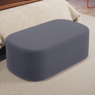 Puff Decorativo Orgânico Para Living Quarto 100cm Doha W01 Suede Cinza - Lyam Decor em Oferta na Shopee