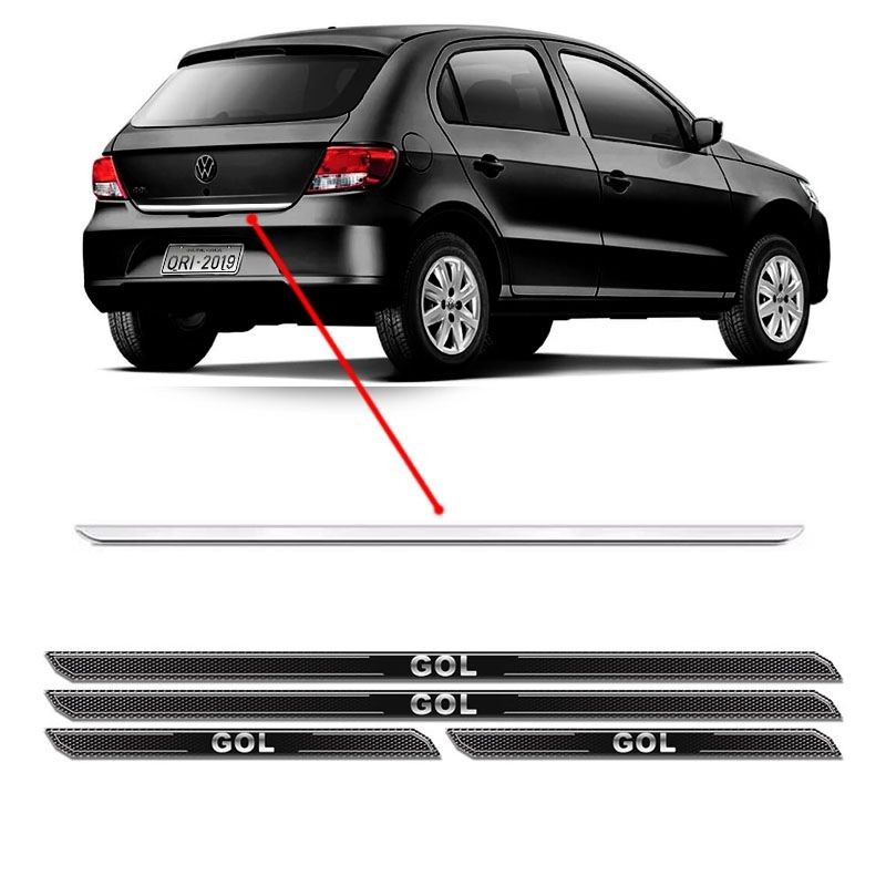 Friso Porta-Malas Volkswagen Gol G5 + Kit Soleira Protetora Genérico