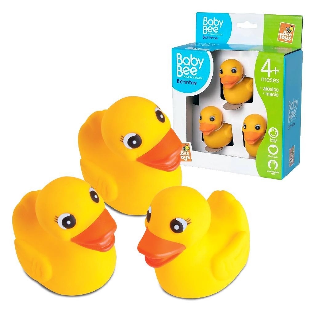 kit 03 Brinquedos de Banho Pato de Borracha, Patinho Macio em Oferta na Shopee