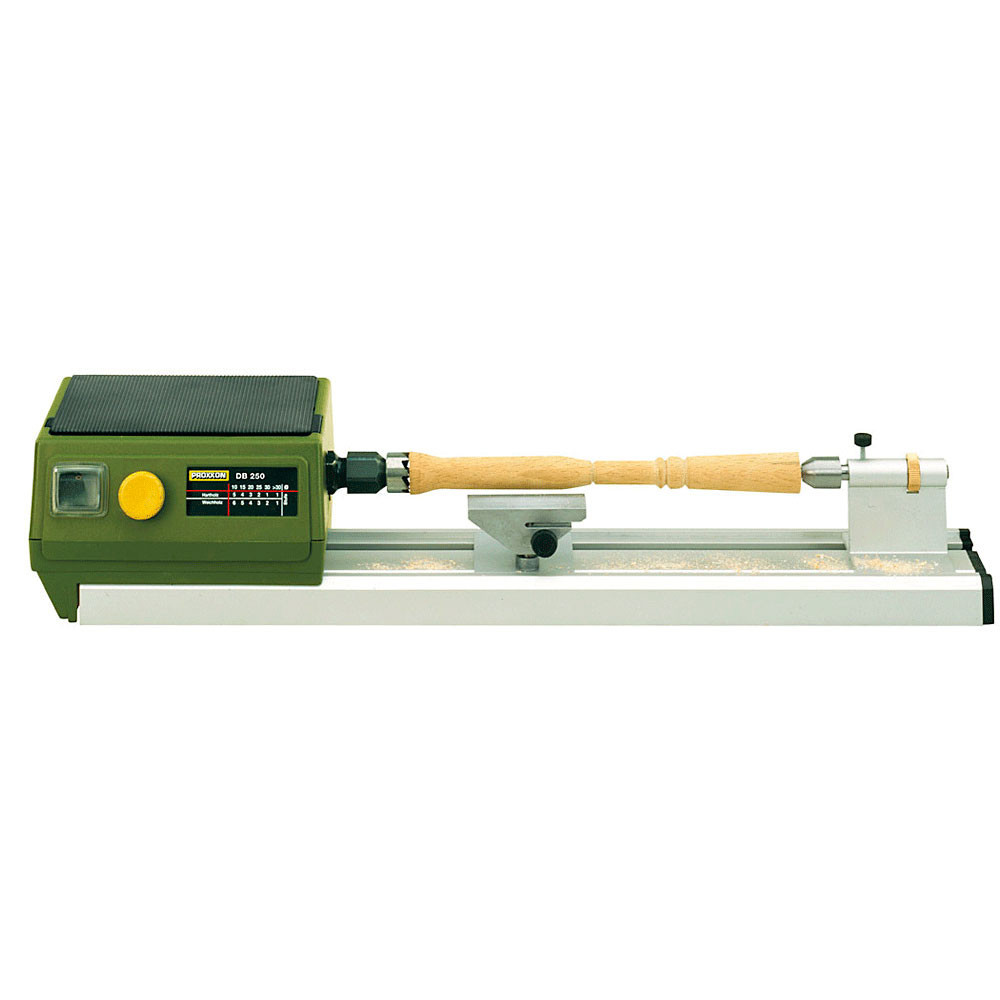Torno de Bancada para Madeira Proxxon DB250 27020 Mini Torno Profissional para Corte Preciso