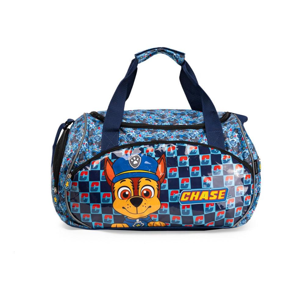 Bolsa de Viagem Masculina Pequena Infantil Patrulha Canina Chase Azul em Oferta na Shopee