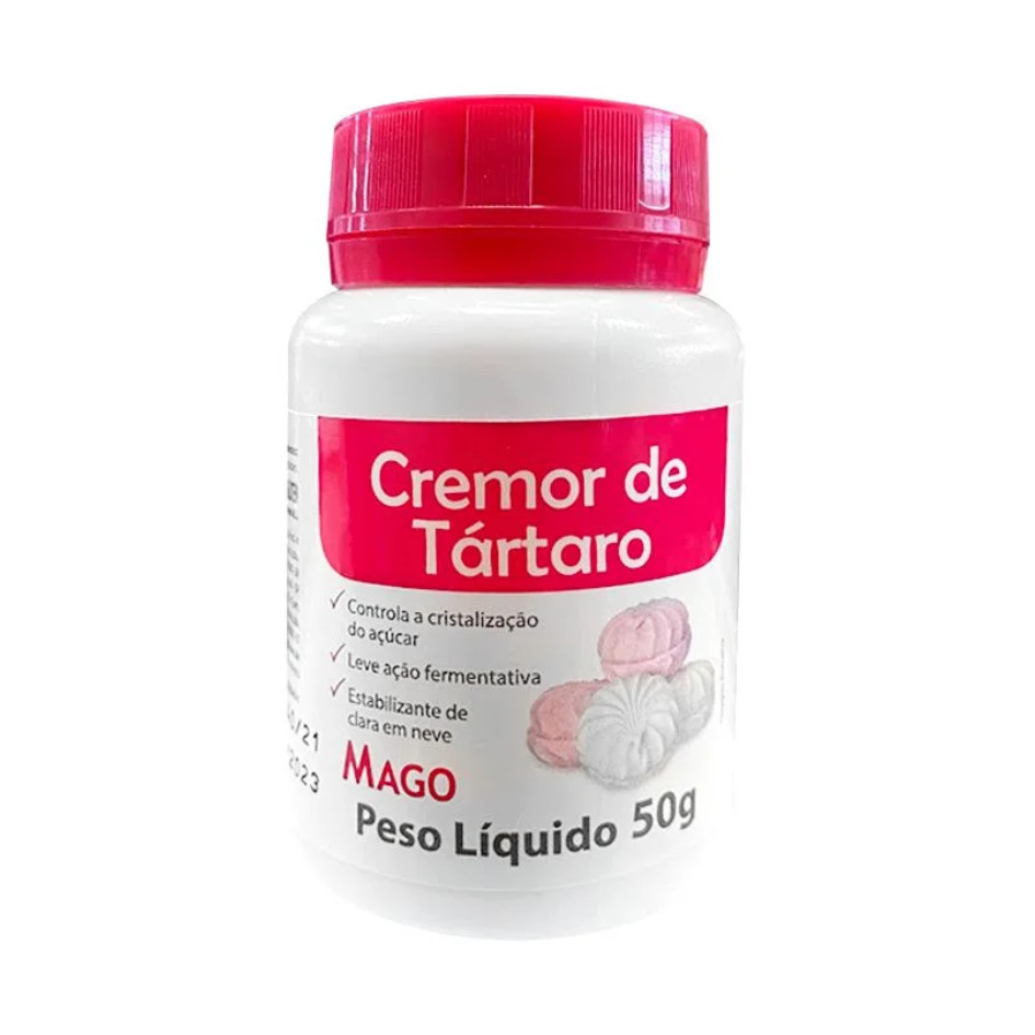 Cremor Tártaro 50g Estabilizante De Claras Maciez Cremosidade Em Massas Culinária Mago
