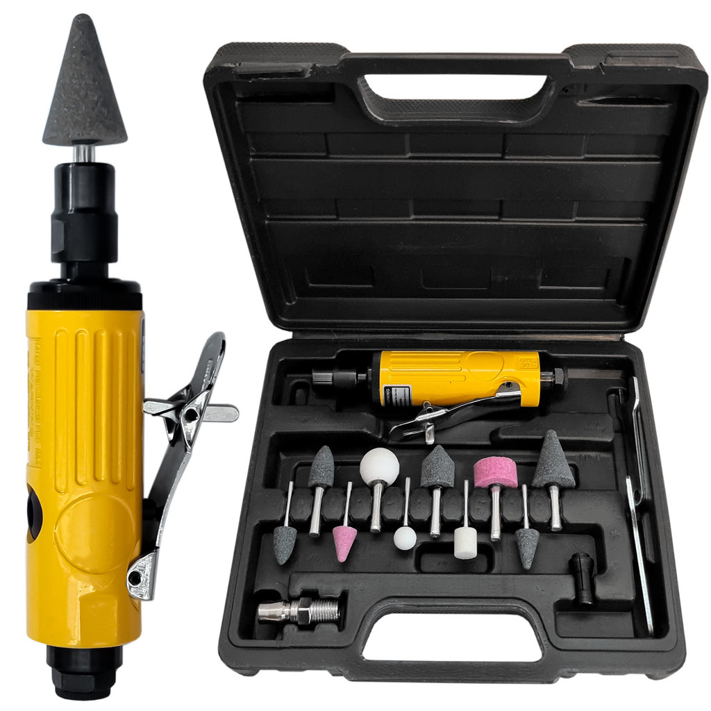 Mini Retífica Pneumática Micro Esmeril Ar 1/4 e 1/8 Dremax