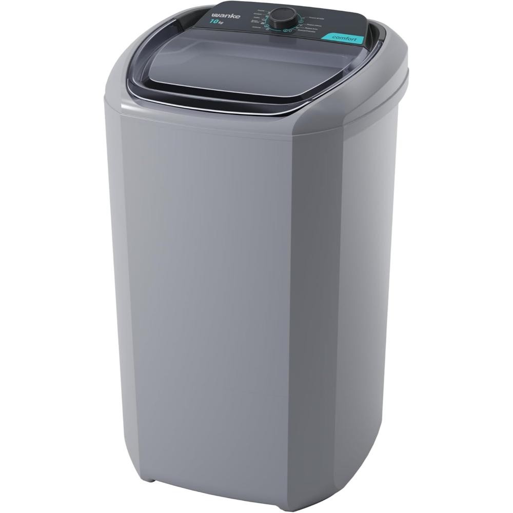 Imagem Tanquinho de Lavar Roupa Wanke Comfort Semiautomática 10kg 8 Programas Cinza 220V - LWBE100T3