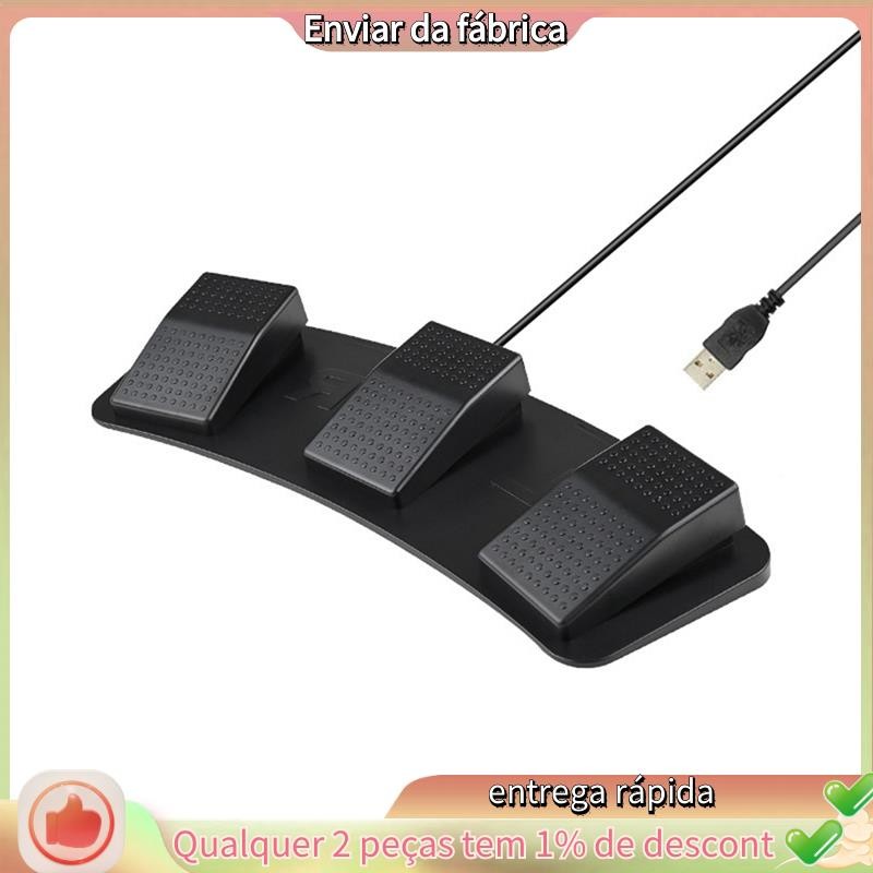 Interruptor De Pé Triplo USB Multifuncional Personalizar Pedal Mecânico Para Aquisição De Imagem Controle De Jogo