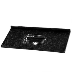 Pia De Cozinha Roralit Granitado Com Cuba 120Cm 562208 Preto
