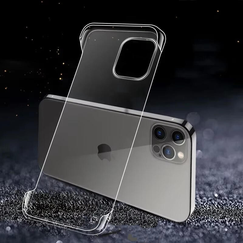Capa Transparente Sem Moldura Fina Para iPhone Air 17 16 15 14 13 12 11 Pro Max Plus XR De Plástico em Oferta na Shopee