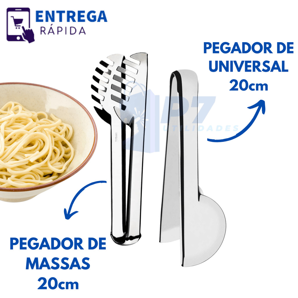 Kit 11 Utensílios para Cozinha Inox Descascador de Legumes Amassador de Batata Concha Escumadeira Espátulas e Mais. — imagem 2 de 2