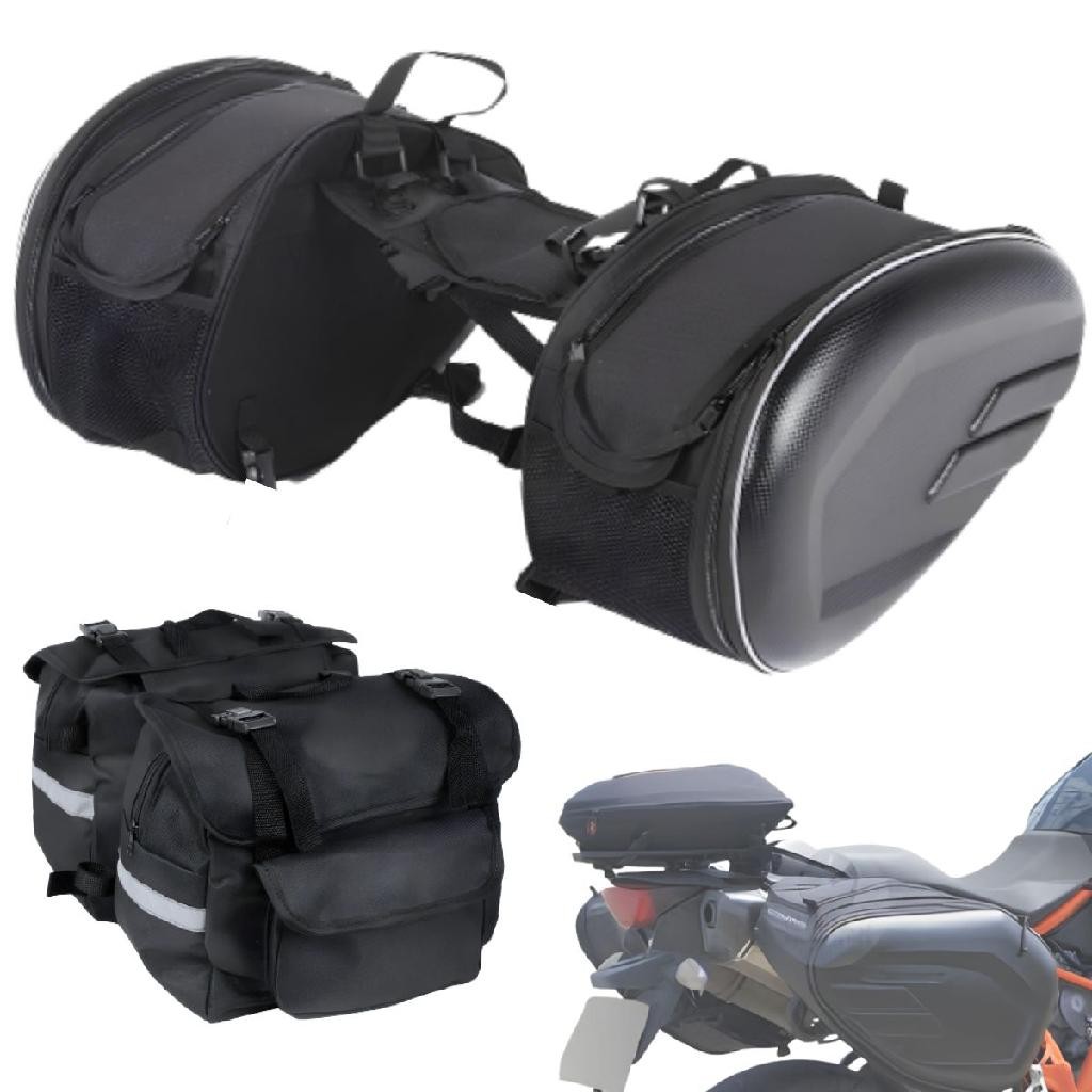 Kit Alforge 58L + Bolsa Bag Mala Lateral 40L Moto Entrega