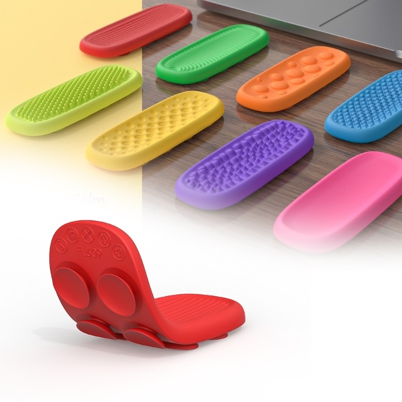 * 8 Peças Tapete Texturizado Pedra Sensorial Silenciosa Para, Alívio Estresse, Concentração