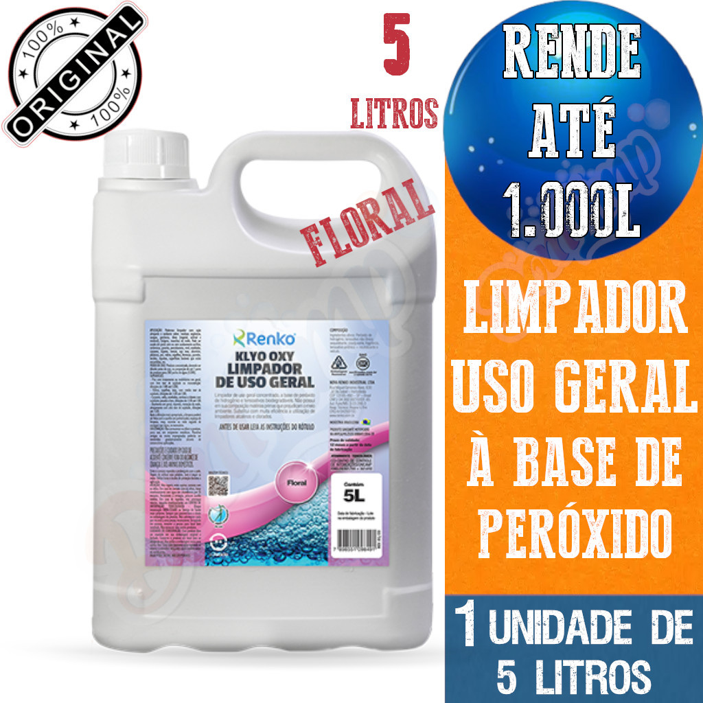 Klyo Oxy Limpador A Base De Peroxido FLORAL 5 litros - Renko