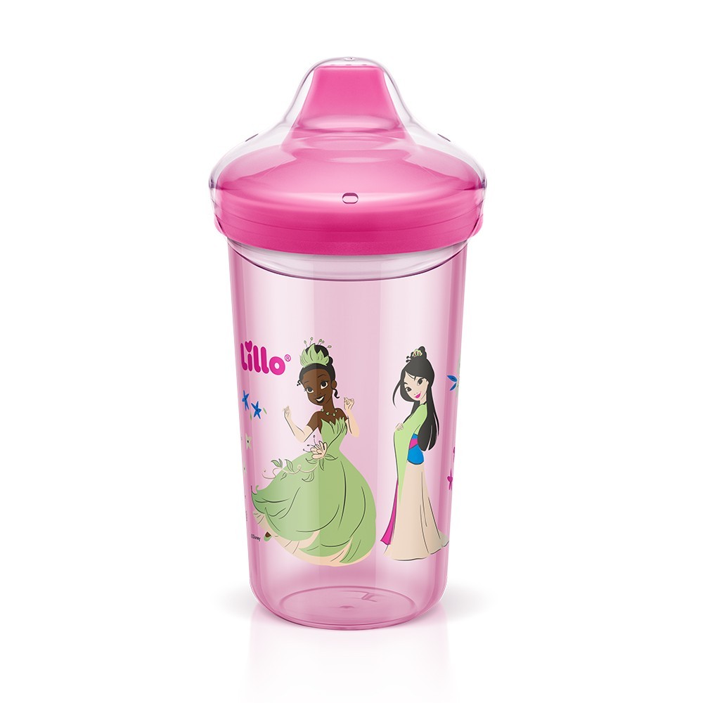 Copo de Treinamento Infantil Max Disney 320ml Rosa Lillo - Mom & Baby