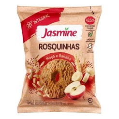 Jasmine Rosquinha Maçã & Banana Integral 120G