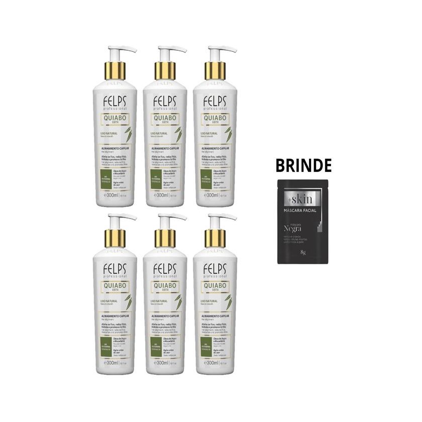 Kit 6 Felps Okra Alinhamento Capilar Okra 300ml