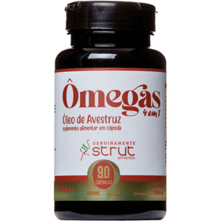 Óleo Avestruz Strut em Cápsulas 90 cápsulas 500mg