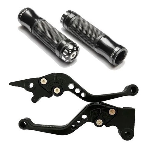 Kit Manete + Manopla Esportivo Honda Fan Titan 125/150/160 Ate 2024 (FREIO A DISCO)