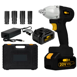 Chave De Impacto 20v 1/2'' A Bateria 2400rpm Com 4 Soquetes