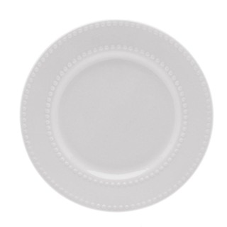 Prato Raso Lyor Pearl de Porcelana New Bone Branco