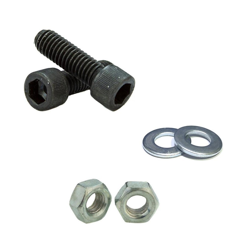 10 Parafusos Allen Cilíndrica M6 x 30 Com Porca e Arruela