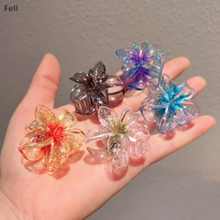 [Fel] Grampos De Cabelo Coloridos Para Flores Garras Pequenas Meninas Clipes Florais Bohemia Garra Em Forma De Pétala Acessórios Doce COD