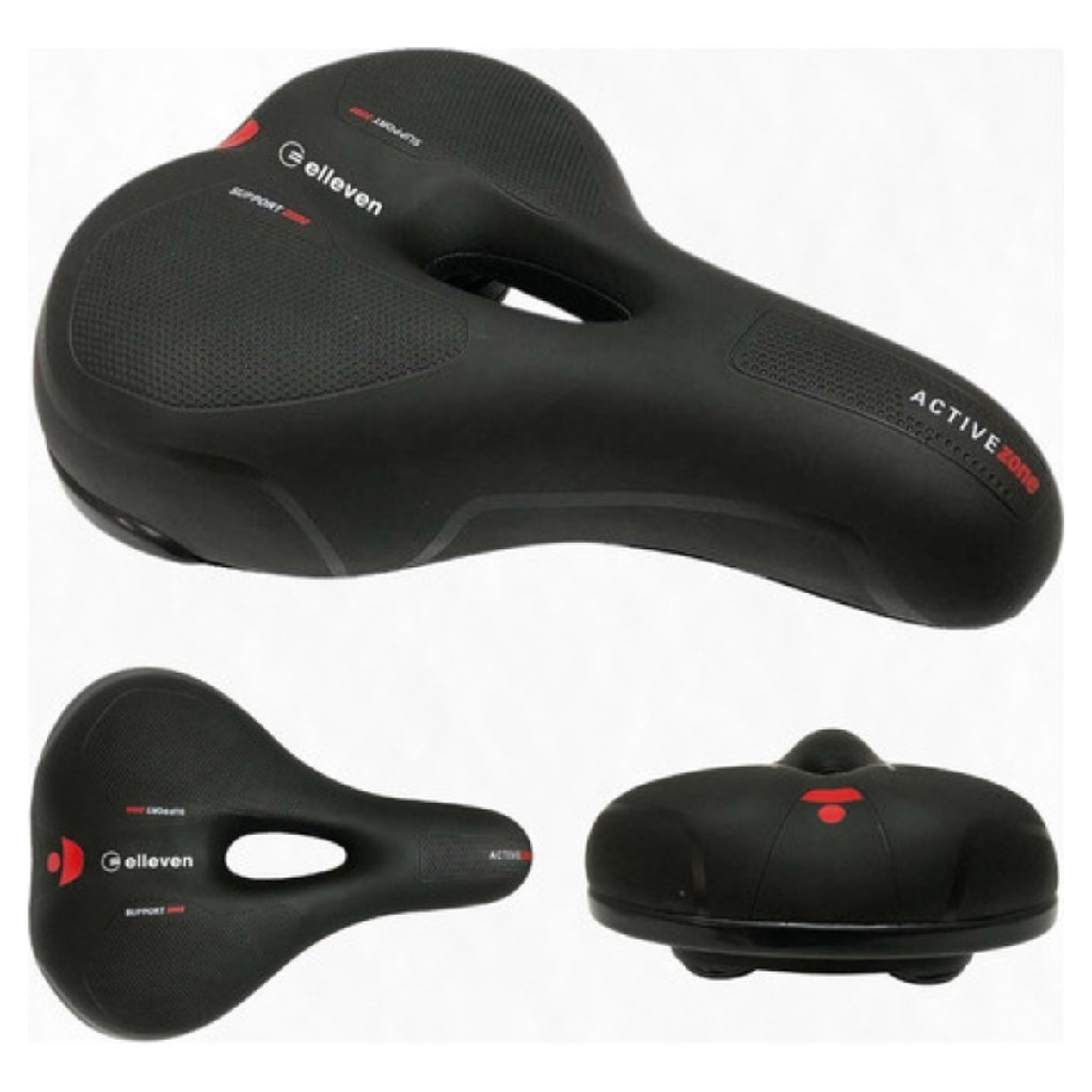 Banco Selim Bike 2 Molas Largo Vazado Elastômero Confortável