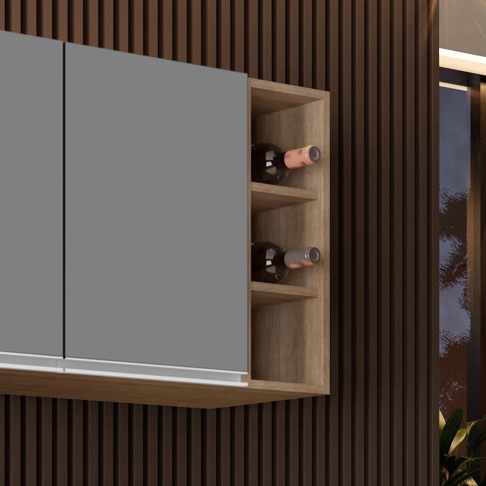 Nicho Aéreo Adega Vertical 20cm Riad Castanho - Lumil - Home & Living