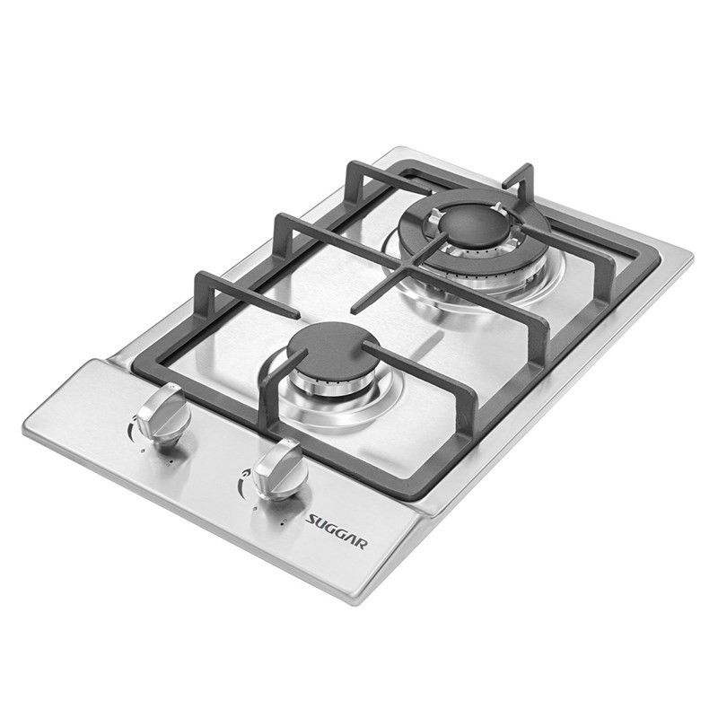 FOGÃO DE MESA COOKTOP 2 BOCAS AÇO INOX À GÁS SUGGAR - Home Appliances